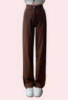 Women&#39;s Brown High Rise Wide Leg Loose Denim Jeans