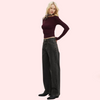 Women&#39;s Loose Straight Jeans in Smokey Black Denim