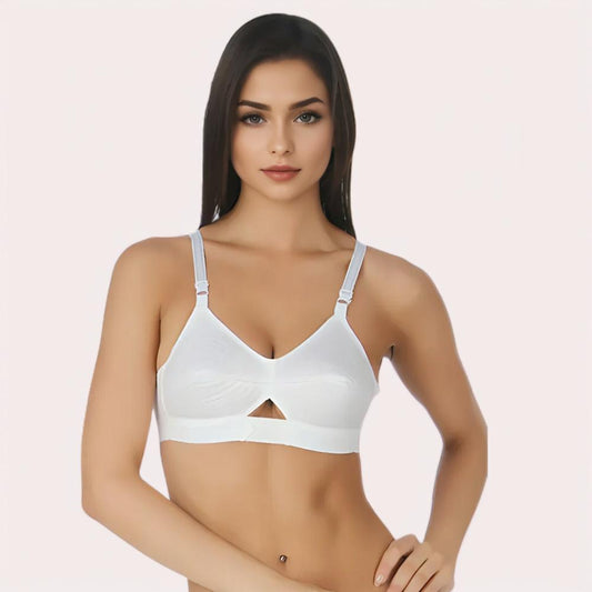 Amou White Cotton Bra 2-Pack – Soft, Breathable & Wireless Comfort