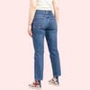 Women&#39;s 90s Blue Denim Straight Leg Jeans