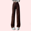 Women&#39;s Brown High Rise Wide Leg Loose Denim Jeans