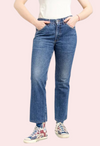 Women&#39;s 90s Blue Denim Straight Leg Jeans