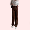 Women&#39;s Brown High Rise Wide Leg Loose Denim Jeans