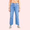 Classic 90s Boyfriend Blue Denim Wide Leg Jeans